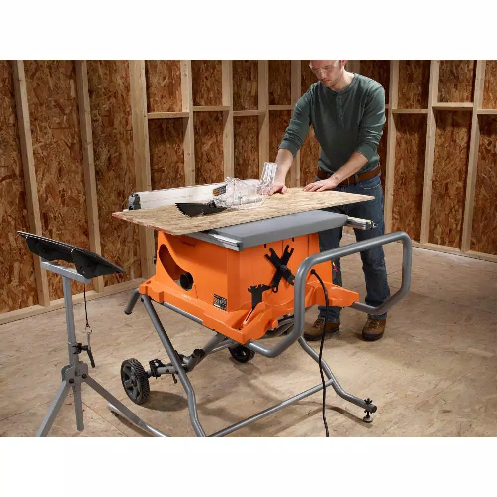 RIDGID 10 in. Pro Jobsite Table Saw with Stand & 18V Cordless Drill/Driver Kit