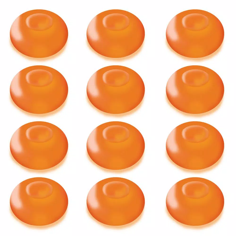 LUMABASE Orange Floating Blimp LED Lights, Waterproof Battery Operated Decorative Lights (12-Count)