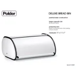Polder Deluxe Bread Bin, White Painted Steel Bread Box for Kitchen Countertop thumbnail 2