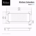 KRAUS Stainless Steel Colander with Protective Bumpers thumbnail 2