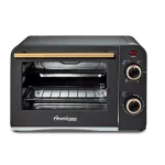 Unbranded Elite Collection Americana Retro 12.7 L 4-Slice Toaster Oven, Black thumbnail 1