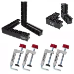 Milescraft 8-Piece Positioning Square and Fence Clamp Bundle for Woodworking Assembly thumbnail 1