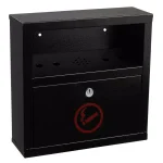 Alpine Industries Quick Clean Wall-Mounted Cigarette Outdoor Ashtray, Black Stainless Steel thumbnail 1