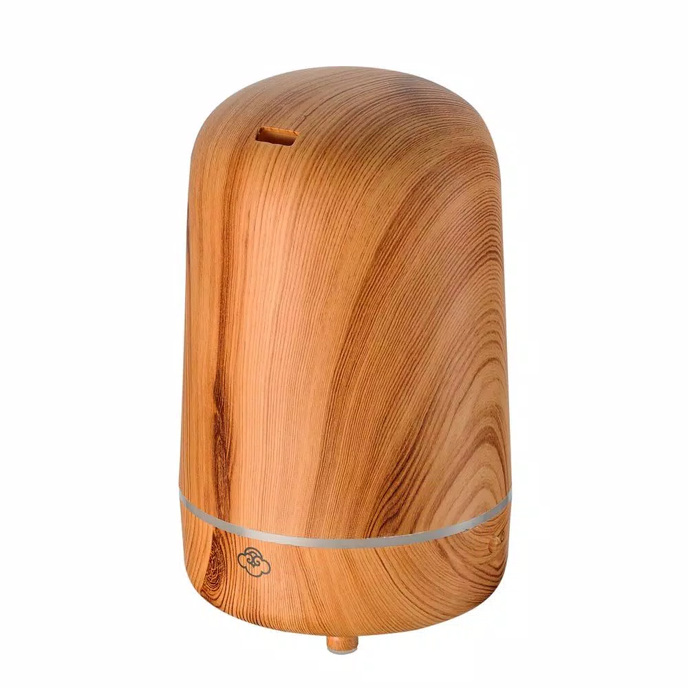 Serene House Light House Light Wood Ultrasonic Aromatherapy Oil Diffuser with Ambient LED Light