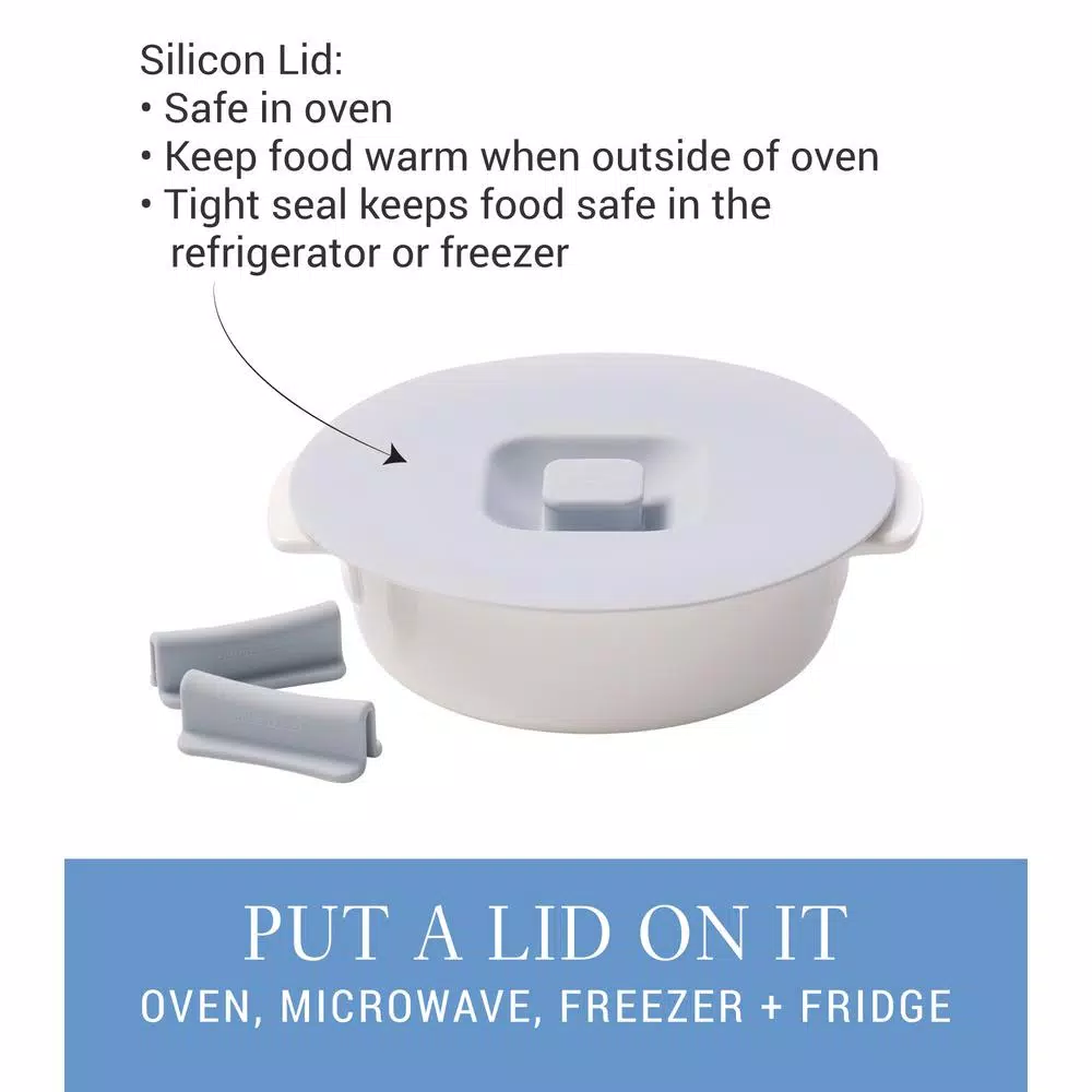 Villeroy & Boch Clever Cooking 4-Piece Rectangular Casserole Set with Silicone Lid and Handles