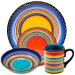 Certified International Tequila Sunrise 16-Piece Ceramic Dinnerware Set, Multi-Color Hand-Painted Design, Service for 4 thumbnail 1