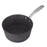 MasterPan Granite Ultra 2 qt. Cast Aluminum Nonstick Saucepan with Glass Lid, Black thumbnail 2