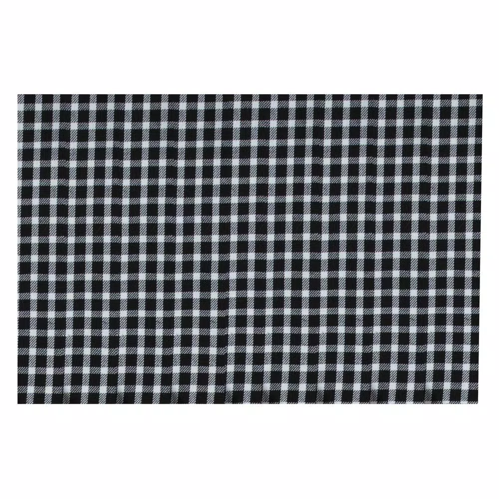 Kay Dee Black and White Cotton Gingham Placemats, Set of 4, Farmhouse Style