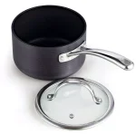 Cooks Standard 2 Qt. Hard-Anodized Aluminum Nonstick Saucepan with Glass Lid, Black thumbnail 2