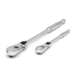 GEARWRENCH 90-Tooth Locking Flex Head Teardrop Ratchet Set, 1/4 in. and 3/8 in. Drive, 2-Piece thumbnail 2
