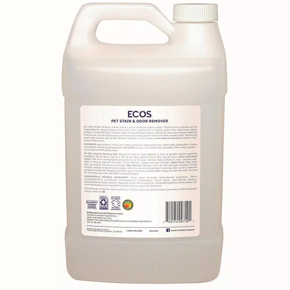 ECOS for Pets Liquid Pet Stain and Odor Remover, 1 Gallon