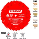 Diablo 10 in. x 60-Teeth Fine Finish Carbide Circular Saw Blade thumbnail 7