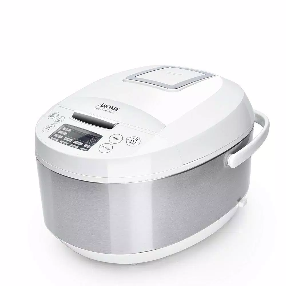 AROMA Professional 12-Cup Digital Rice Cooker and Multi-Cooker with Ceramic Inner Pot, White