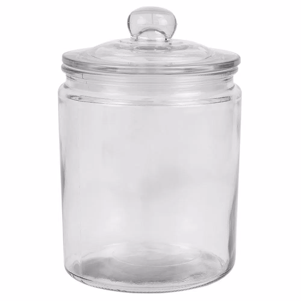 Unbranded Renaissance Collection Medium Glass Canister with Easy Grab Knob