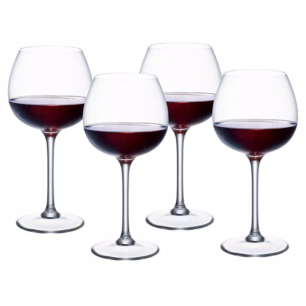 Villeroy & Boch Purismo Lead-Free Crystal Full-Bodied Red Wine Glasses, 18.5 oz (Set of 4)