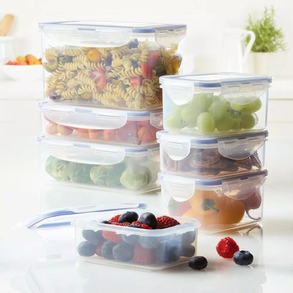 LOCK & LOCK Easy Essentials 18-Piece Food Storage Container Set with Airtight Lids, BPA-Free Plastic