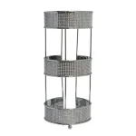 Bath Bliss Pave Diamond Design Toilet Paper Holder, Chrome Freestanding Stand thumbnail 2