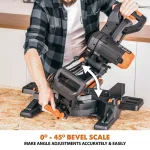 Evolution Power Tools Evolution R255SMSDB+ 10 in. 15 Amp Dual Bevel Sliding Miter Saw with Laser Guide thumbnail 9