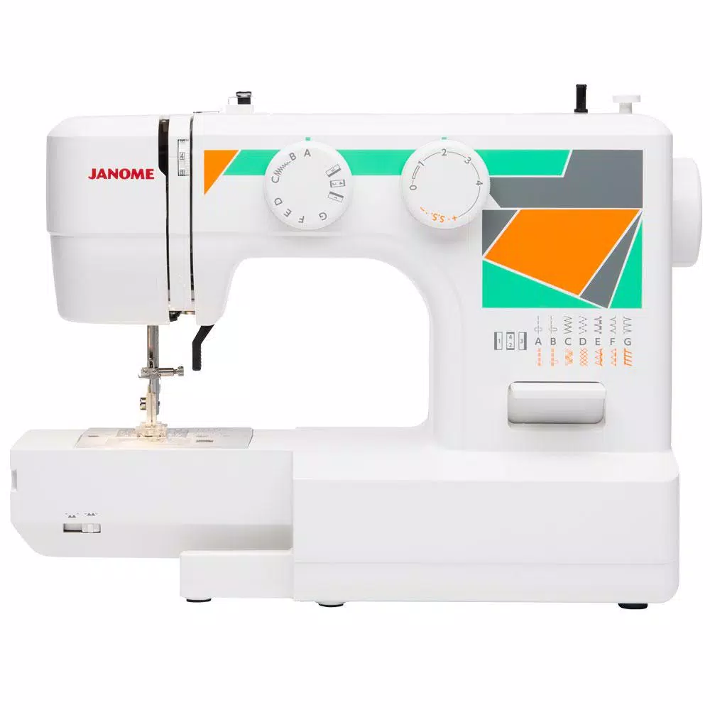 Janome MOD-15 Sewing Machine with 15 Built-in Stitches and Top Drop-In Bobbin System