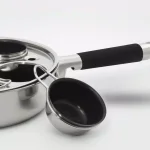 ExcelSteel 4-Cup 18/10 Stainless Steel Egg Poacher with Silicone Grip and Tempered Glass Lid thumbnail 4