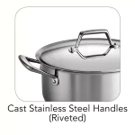 Tramontina Gourmet 18/10 Stainless Steel Prima 6 Qt. Sauce Pot with Lid thumbnail 3