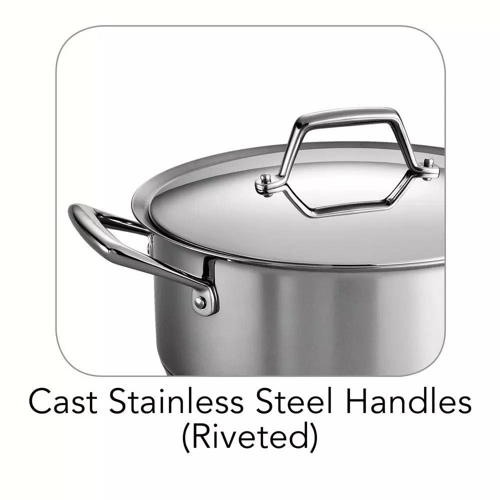 Tramontina Gourmet 18/10 Stainless Steel Prima 6 Qt. Sauce Pot with Lid