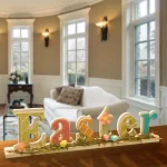National Tree Company 18 in. Handcrafted Easter Sign - Colorful 3D Wooden Tabletop Decoration thumbnail 4