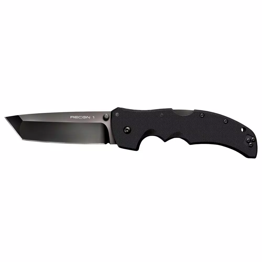 Cold Steel Recon 1 Tanto Point S35VN Pocket Folding Knife, Half-Serrated Edge