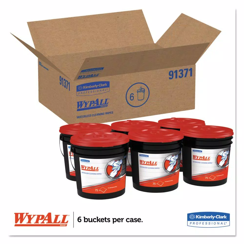 WYPALL Waterless Industrial Cleaning Wipes, Alcohol-Free Citrus, 75-Count