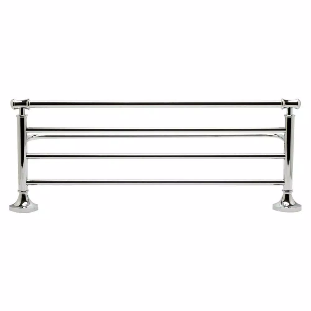 ALFI BRAND AB9583 23.63 in. Wall Mount Towel Rack with Shelf, Polished Chrome