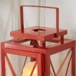 Home Decorators Collection Chili Red Metal & Glass Lanterns, Set of 2 thumbnail 5