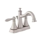 Glacier Bay Varina 4 in. Centerset 2-Handle High-Arc Bathroom Faucet, Brushed Nickel thumbnail 1