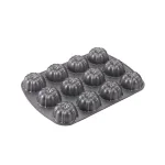 Nordic Ware Pro Cast Nonstick Fluted Bundt Brownie and Cupcake Pan, Aluminum thumbnail 1
