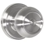 Weslock Savannah Satin Nickel Half-Dummy Door Knob with Push-Button Privacy Lock thumbnail 1