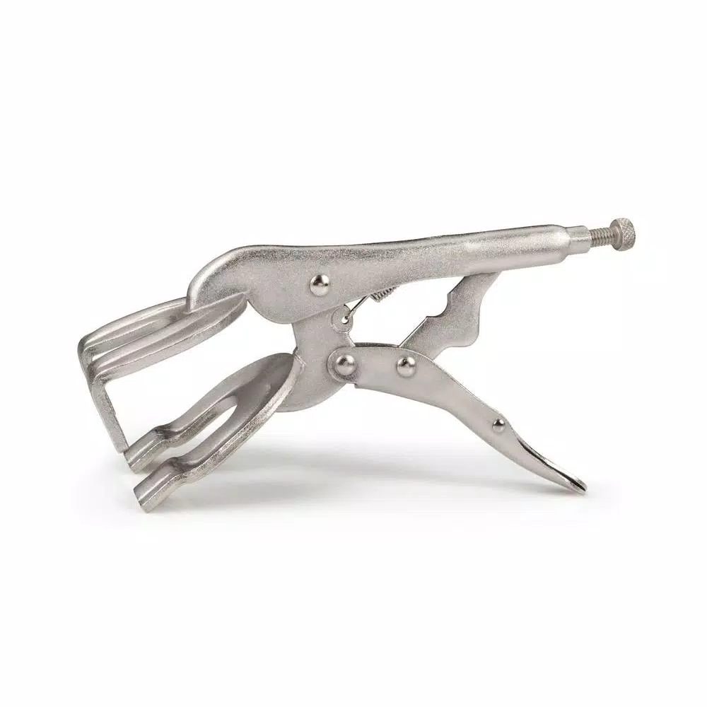 TEKTON 9 in. Welding Clamp Locking Pliers with Chrome Plated Finish