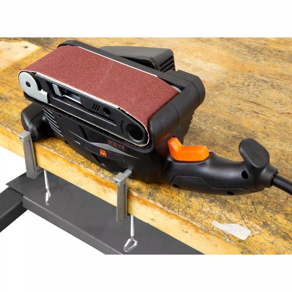 WEN 5-Amp 3 in. x 18 in. Variable Speed Corded Belt Sander, Handheld and Benchtop