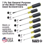 Klein Tools 7-Piece Assorted Screwdriver Set with Cushion Grip Handles thumbnail 3