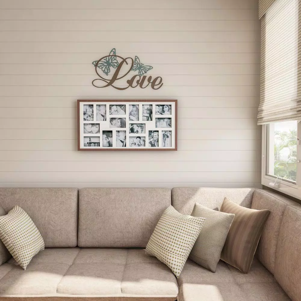 Lavish Home "Love" Metal Cutout Wall Decor Sign with Butterfly Accents