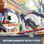 Worx 20V MAX 6-1/2 inch Cordless Circular Saw with ExacTrack, 2.0Ah Battery and Charger Included thumbnail 6