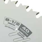 Milwaukee 8-1/2 in. 40-Tooth General Purpose Circular Saw Blade thumbnail 2