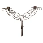Village Lighting Company 18 in. Antler Design Adjustable Wreath Hanger, Heavy Duty Wrought Iron, Holds up to 20 lbs. thumbnail 1