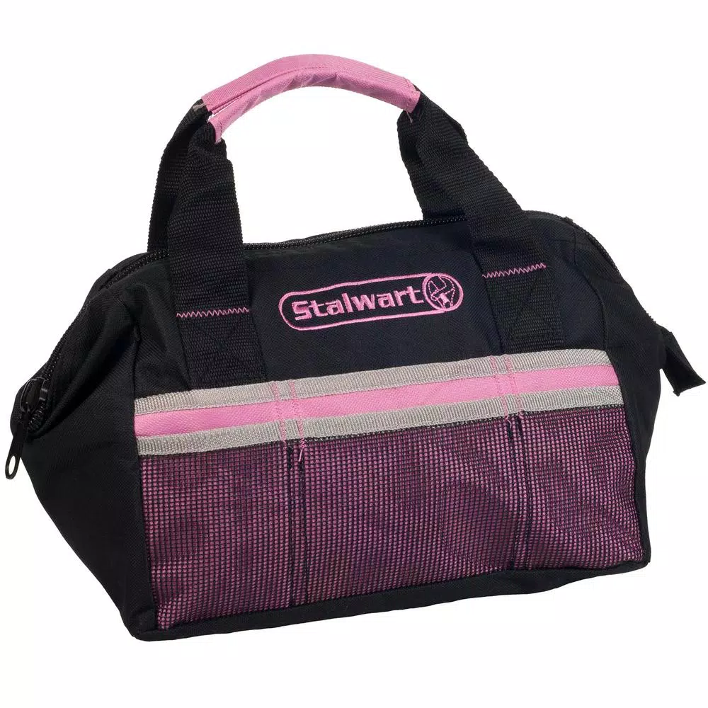 Stalwart 55-Piece Pink Emergency Roadside Assistance Kit with Travel Bag and First Aid Kit