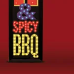 Crystal Art Gallery Cold Beer & Spicy BBQ LED Framed Marquee Sign thumbnail 3