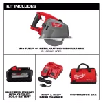 Milwaukee M18 FUEL 8 in. Metal Cutting Circular Saw Kit with 8.0 Ah Battery and Rapid Charger thumbnail 2