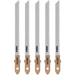 DEWALT 3-1/2 in. 20 TPI T-Shank Wood Scroll Cutting Jig Saw Blade, 5-Pack thumbnail 1