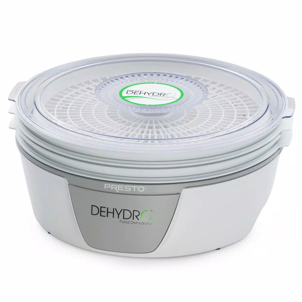 Presto 4-Tray White Food Dehydrator, Expandable to 8 Trays, 600W