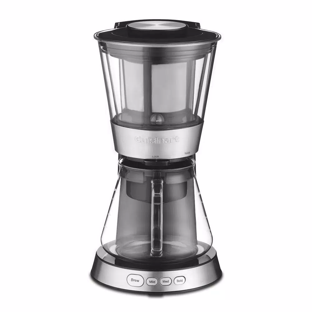 Cuisinart DCB-10 Automatic Stainless Steel Cold Brew Coffee Maker, 7-Cup Glass Carafe