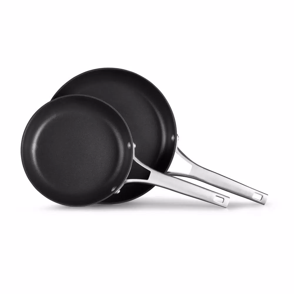 Calphalon Premier 2-Piece Hard-Anodized Aluminum Nonstick Frying Pan Set, Black