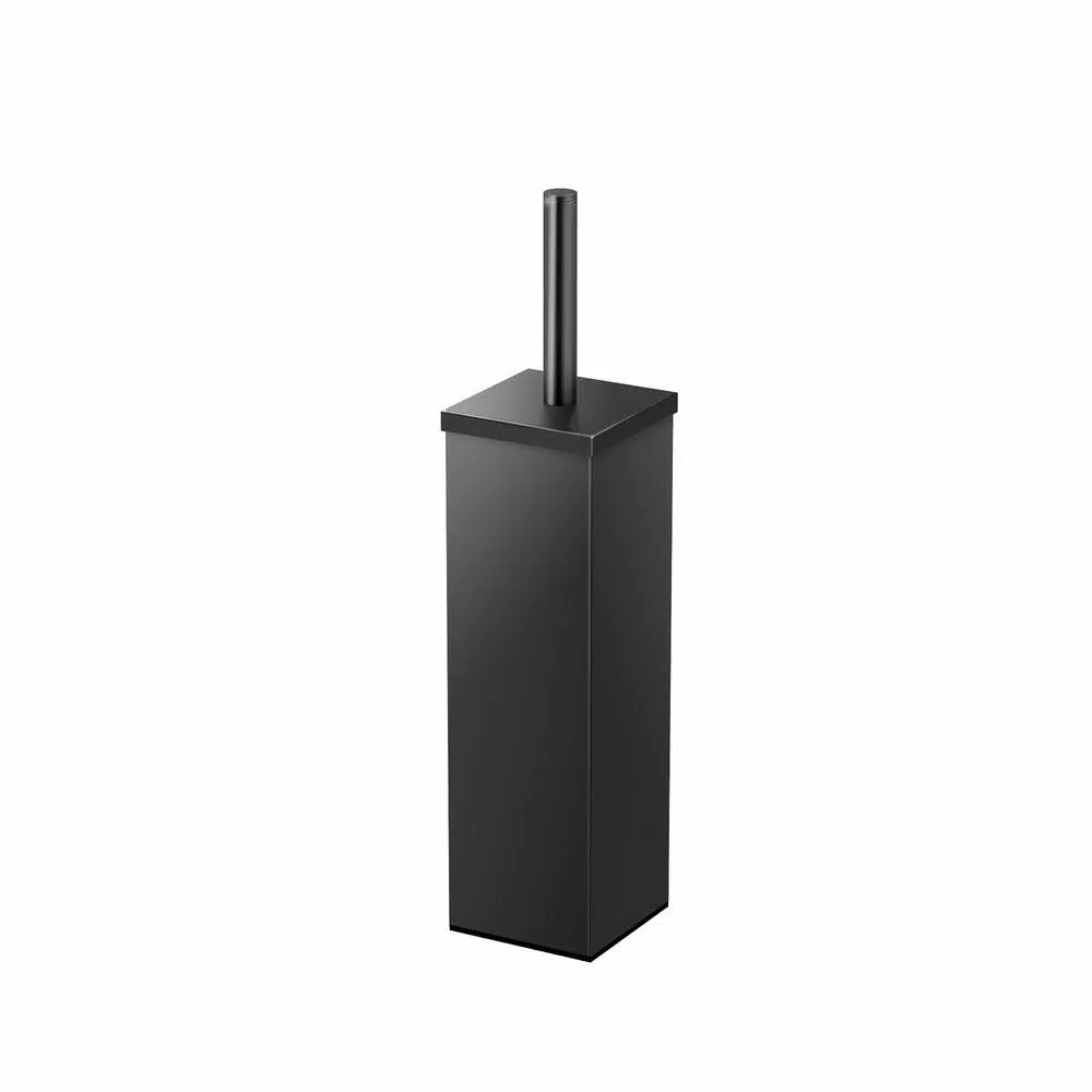 Gatco Square Stainless Steel Toilet Brush Holder, Matte Black