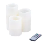 Lavish Home 3-Piece LED Flameless Votive Candle Set with Remote and Vanilla Scent thumbnail 1